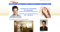 Desktop Screenshot of beautyklinik-bremen.de
