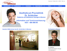 Tablet Screenshot of beautyklinik-bremen.de